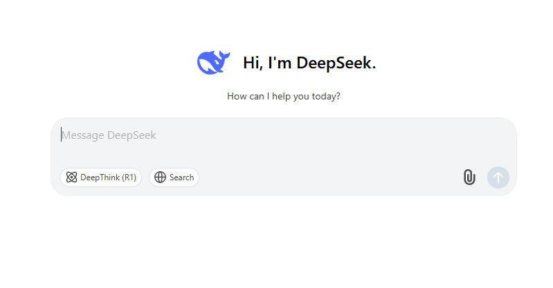 Tampilan DeepSeek Chat AI